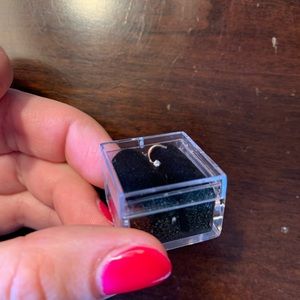 Diamond 14k rose gold nose ring